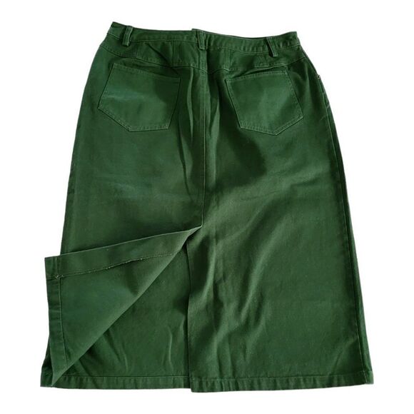 Bridgewater Studio Maxi Skirt 18WP Petite Front And Back Pockets Slit - Picture 3 of 5